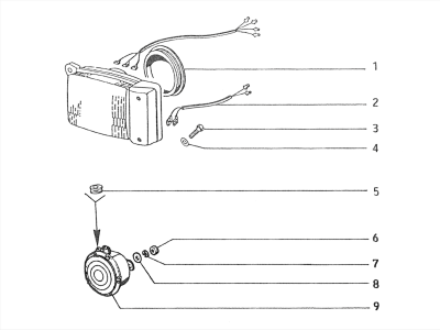 Headlamp cable harness